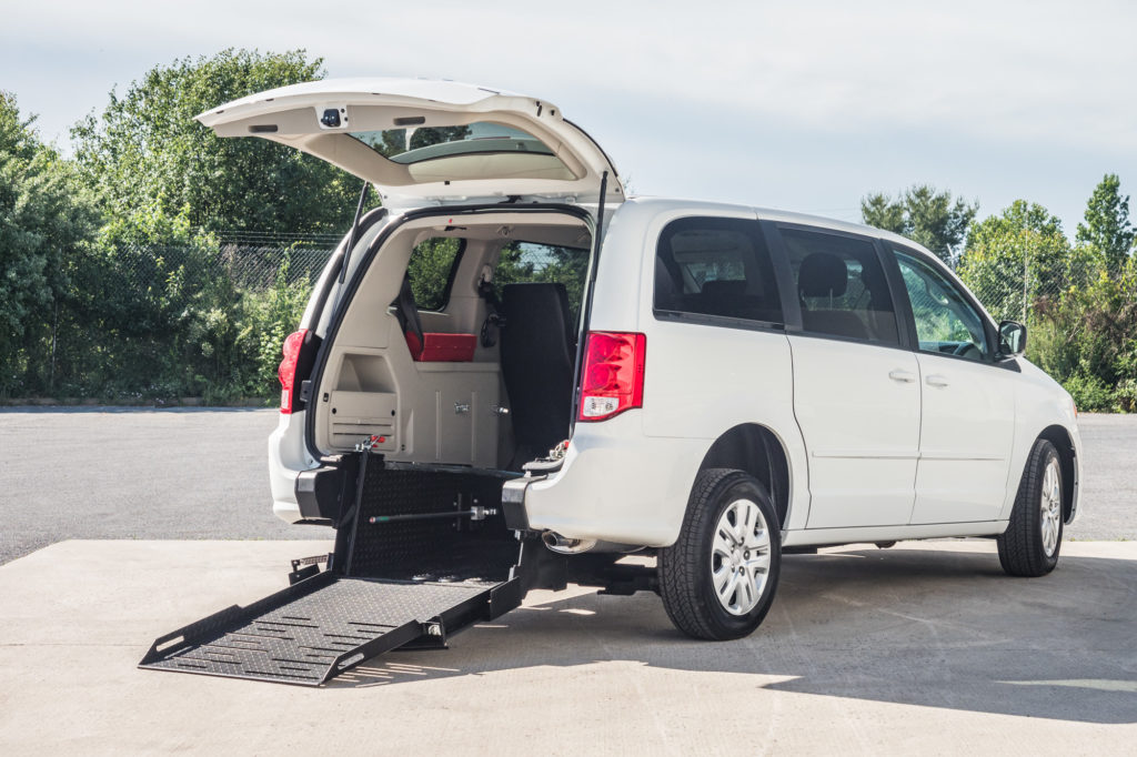Dodge Caravan Rear entry wheelchair accessible conversion mini van